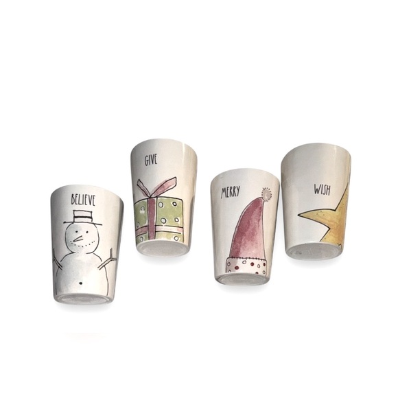 RAE DUNN Christmas Holiday Tumblers (4) Set - Picture 1 of 3